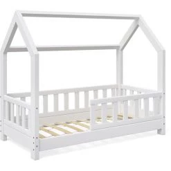 Lit Cabane „Wiki“ 70x140cm Blanc VitaliSpa