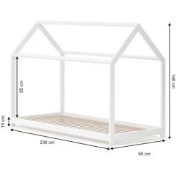 Lit Cabane „Wiki“ 90x200cm Blanc VitaliSpa 7 Lit Cabane „Wiki“ 90x200cm Blanc VitaliSpa -Lit enfant Soldes Boutique 52051132 3