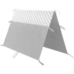 Toile De Lit Pour Enfants „Tipi“ 90x200cm Blanc/gris VitaliSpa