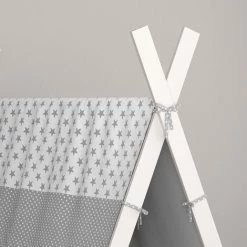 Toile De Lit Pour Enfants „Tipi“ 90x200cm Blanc/gris VitaliSpa -Lit enfant Soldes Boutique 52051754 5