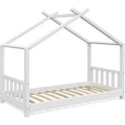 Lit Cabane „Design“ 160x80cm Blanc VitaliSpa