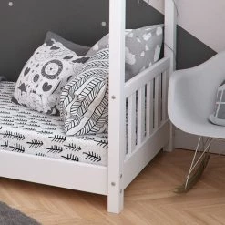 Lit Cabane „Design“ 160x80cm Blanc VitaliSpa -Lit enfant Soldes Boutique 52051819 5