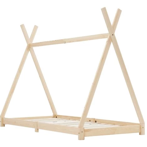 Topdeal Cadre De Lit D'enfant Bois De Pin Massif 70x140 Cm VDFF24209_FR 2 Topdeal Cadre De Lit D'enfant Bois De Pin Massif 70x140 Cm VDFF24209_FR – Image 2