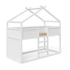 Lit Mezzanne „Merlin“ 200x90cm Blanc Avec Aire De Jeux VitaliSpa