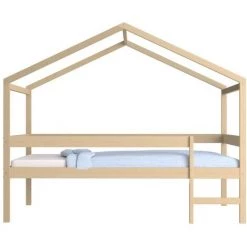 LE QUAI DES AFFAIRES Lit Cabane MIKA 90x190 + Sommier / Naturel/ 199x95x165 -Lit enfant Soldes Boutique 52723734 3