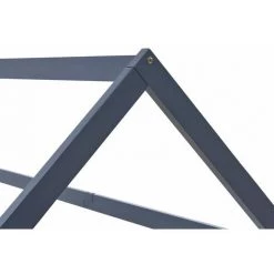 LITZEE Cadre De Lit D'enfant Gris Bois De Pin Massif 80x160 Cm # -Lit enfant Soldes Boutique 53840976 5