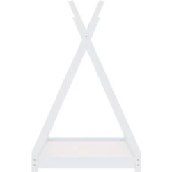 LITZEE Cadre De Lit D'enfant Blanc Bois De Pin Massif 90 X 200 Cm # -Lit enfant Soldes Boutique 53840983 4