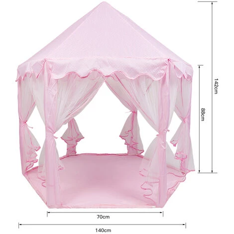 WYCTIN Hofuton Tente Princesse Enfant Tente De Jeu Pliable Avec Lumière LED Rose 2 WYCTIN Hofuton Tente Princesse Enfant Tente De Jeu Pliable Avec Lumière LED Rose – Image 2