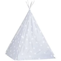 Hommoo Tente Tipi Pour Enfants Avec Sac Polyester Gris 115x115x160 Cm -Lit enfant Soldes Boutique 54151516 4
