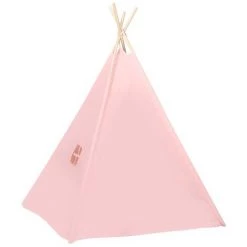 Hommoo Tente Tipi D'enfants Avec Sac Peau De Peche Rose 120x120x150 Cm -Lit enfant Soldes Boutique 54168120 4