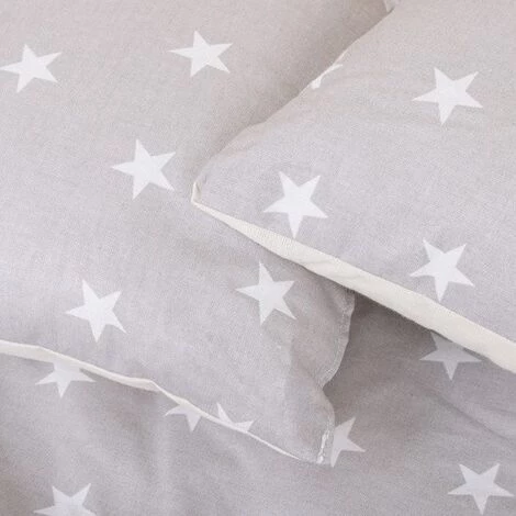 VIKING CHOICE Tente Tipi Wigwam Beige Et Gris 100% Coton H160xL120xP100 Cm Motif étoile Comprenant 2 Oreillers 3 VIKING CHOICE Tente Tipi Wigwam Beige Et Gris 100% Coton H160xL120xP100 Cm Motif étoile Comprenant 2 Oreillers – Image 3