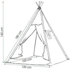 VIKING CHOICE Tente Tipi Wigwam Beige Et Gris 100% Coton H160xL120xP100 Cm Motif étoile Comprenant 2 Oreillers 9 VIKING CHOICE Tente Tipi Wigwam Beige Et Gris 100% Coton H160xL120xP100 Cm Motif étoile Comprenant 2 Oreillers -Lit enfant Soldes Boutique 54331646 5