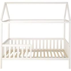 VIKING CHOICE Maison Lit Maison| Lit Bébé| Bois | Avec Clôture | 160x80cm