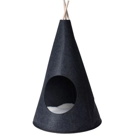 WELLHOME Home Styling Collection Tipi Tente Pour Chat 40 X 70 Cm Noir 1 WELLHOME Home Styling Collection Tipi Tente Pour Chat 40 X 70 Cm Noir