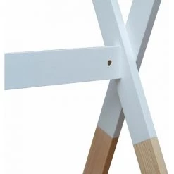 ORGANIZE Lit Enfant Cabane 90x190 - Lit Tipi Montessori En Bois Pin Naturel Et Blanc - Sommier Inclus - Lit Enfant 90 X 190 Cm -Lit enfant Soldes Boutique 55272068 3