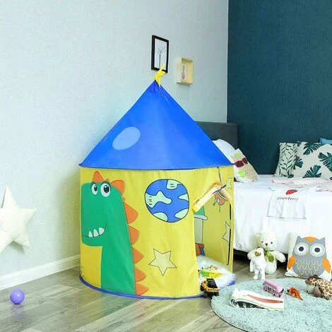 SONGMICS Tente De Jeu, Maison De Jeu, Château Pour Enfant, Intérieur Et Extérieur, Tipi, Avec Sac De Rangement, Thème Dinosaure, Pour 3 Enfants LPT02YU - Multi-couleur 3 SONGMICS Tente De Jeu, Maison De Jeu, Château Pour Enfant, Intérieur Et Extérieur, Tipi, Avec Sac De Rangement, Thème Dinosaure, Pour 3 Enfants LPT02YU - Multi-couleur – Image 3