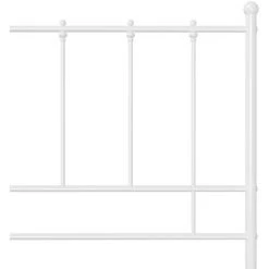 INLIFE Cadre De Lit Blanc Métal 90x200 Cm -Lit enfant Soldes Boutique 55639876 5