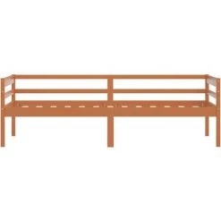 INLIFE Cadre De Lit Marron Miel Bois De Pin Massif 90x200 Cm -Lit enfant Soldes Boutique 55640040 4