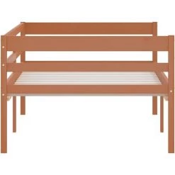 INLIFE Cadre De Lit Marron Miel Bois De Pin Massif 90x200 Cm -Lit enfant Soldes Boutique 55640040 5
