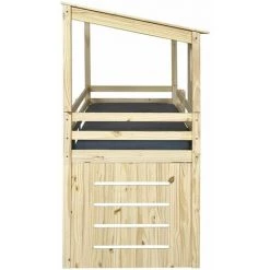 AKITEN RETAIL Lit Cabane Mi-hauteur Alma Bois 90x200 Cm - Bois -Lit enfant Soldes Boutique 55740120 5