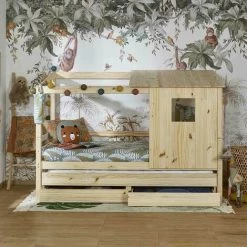 AKITEN RETAIL Lit Cabane Gigogne Alma Bois 90x200 Cm - Bois -Lit enfant Soldes Boutique 55740127 4