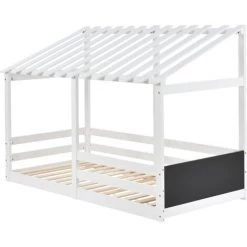 AZKOEESY Lit Cabane En Bois De Pin De 90x200 Cm Avec Protection Antichute Pour Enfants 8 AZKOEESY Lit Cabane En Bois De Pin De 90x200 Cm Avec Protection Antichute Pour Enfants -Lit enfant Soldes Boutique 55847826 4