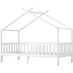 AZKOEESY Lit Cabane D'enfant En Bois Massif Sans Matelas, 200x90 Cm -Lit enfant Soldes Boutique 55848029 3