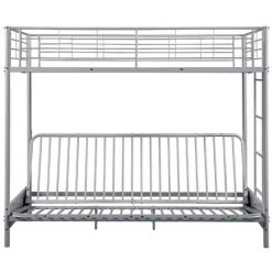 VENTE-UNIQUE.COM Lit Mezzanine MODULO IV - 90 X 190 Cm - Avec Banquette Convertible - Métal - Argent - Argenté 7 VENTE-UNIQUE.COM Lit Mezzanine MODULO IV - 90 X 190 Cm - Avec Banquette Convertible - Métal - Argent - Argenté -Lit enfant Soldes Boutique 55881264 4