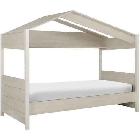 VENTE-UNIQUE.COM Lit Cabane 90 X 200 Cm - Coloris Naturel - ROBINSON - Naturel Clair 4 VENTE-UNIQUE.COM Lit Cabane 90 X 200 Cm - Coloris Naturel - ROBINSON - Naturel Clair – Image 4