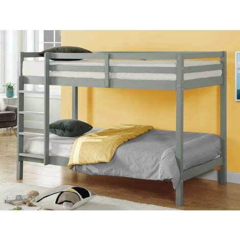 VENTE-UNIQUE.COM Lits Superposés ANICET II - 2 X 90 X 190cm - Pin Massif - Gris - Gris 2 VENTE-UNIQUE.COM Lits Superposés ANICET II - 2 X 90 X 190cm - Pin Massif - Gris - Gris – Image 2