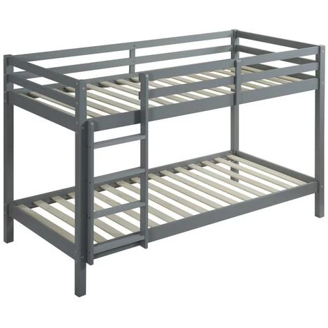 VENTE-UNIQUE.COM Lits Superposés ANICET II - 2 X 90 X 190cm - Pin Massif - Gris - Gris 4 VENTE-UNIQUE.COM Lits Superposés ANICET II - 2 X 90 X 190cm - Pin Massif - Gris - Gris – Image 4