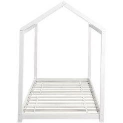 VENTE-UNIQUE.COM Lit Cabane AVENTURIER - 90 X 190 Cm - Pin - Blanc - Blanc 7 VENTE-UNIQUE.COM Lit Cabane AVENTURIER - 90 X 190 Cm - Pin - Blanc - Blanc -Lit enfant Soldes Boutique 55883465 4