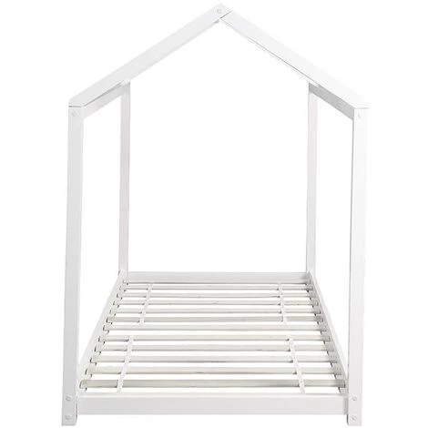 VENTE-UNIQUE.COM Lit Cabane AVENTURIER - 90 X 190 Cm - Pin - Blanc - Blanc 4 VENTE-UNIQUE.COM Lit Cabane AVENTURIER - 90 X 190 Cm - Pin - Blanc - Blanc – Image 4
