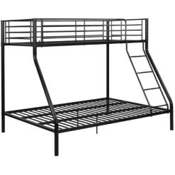 VENTE-UNIQUE.COM Lits Superposés ELEVATIO IV - 90 Et 140 X 190 Cm - Acier - Noir - Noir -Lit enfant Soldes Boutique 55883734 3