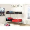VENTE-UNIQUE.COM Lits Superposés DUOTIS II - 2 X 90 X 190 Cm - Argent - Argenté