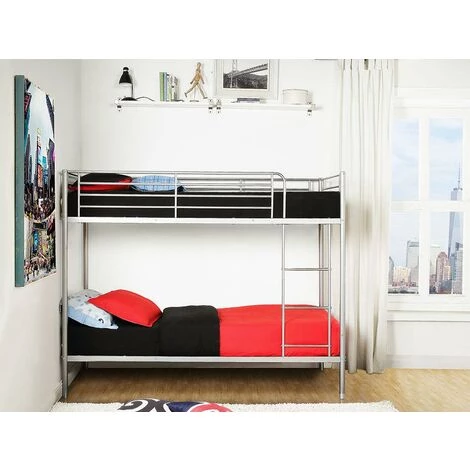 VENTE-UNIQUE.COM Lits Superposés DUOTIS II - 2 X 90 X 190 Cm - Argent - Argenté 3 VENTE-UNIQUE.COM Lits Superposés DUOTIS II - 2 X 90 X 190 Cm - Argent - Argenté – Image 3