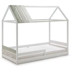VENTE-UNIQUE.COM Lit Cabane INDIANA - 90 X 190 Cm - MDF Et Pin - Blanc - Blanc 8 VENTE-UNIQUE.COM Lit Cabane INDIANA - 90 X 190 Cm - MDF Et Pin - Blanc - Blanc -Lit enfant Soldes Boutique 55884886 4