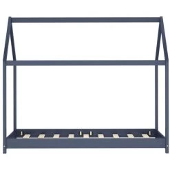 INLIFE Cadre De Lit D'enfant Gris Bois De Pin Massif 80x160 Cm 7 INLIFE Cadre De Lit D'enfant Gris Bois De Pin Massif 80x160 Cm -Lit enfant Soldes Boutique 56254256 3