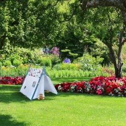 Relaxdays Tente De Jeu Enfants, Motif Chiens, Tipi Pour Enfants, HxLxP : 130x111x137 Cm, Intérieur, Blanc Turquoise -Lit enfant Soldes Boutique 56550093 3