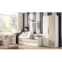 VENTAMUEBLESONLINE LIT DOUBLE COMPACT ET TIROIR E -Lit enfant Soldes Boutique 56624055 5