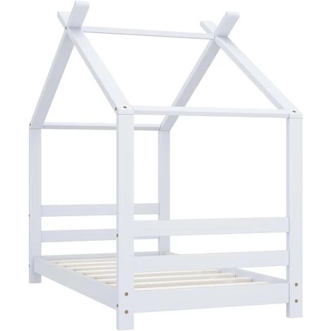 NOVA Lit Pour Les Enfants En Bois De Pin Blanc Massif Différentes Dimensions Cadre De Lit D'enfant Blanc Bois De Pin Massif 70x140 Cm Taille : 70x140 Cm 2 NOVA Lit Pour Les Enfants En Bois De Pin Blanc Massif Différentes Dimensions Cadre De Lit D'enfant Blanc Bois De Pin Massif 70x140 Cm Taille : 70x140 Cm – Image 2