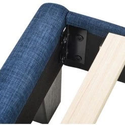 AOMMO Lits Doubles Modernes Rembourrés Avec Tête De Lit 140 X 200 Cm Bleu 7 AOMMO Lits Doubles Modernes Rembourrés Avec Tête De Lit 140 X 200 Cm Bleu -Lit enfant Soldes Boutique 57344113 3