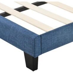 AOMMO Lits Doubles Modernes Rembourrés Avec Tête De Lit 140 X 200 Cm Bleu 8 AOMMO Lits Doubles Modernes Rembourrés Avec Tête De Lit 140 X 200 Cm Bleu -Lit enfant Soldes Boutique 57344113 4