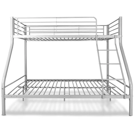 SALDOSYSTOCKS Lit Double Superposé Métallique Pour 3 Personnes De Couleur Blanche 1 SALDOSYSTOCKS Lit Double Superposé Métallique Pour 3 Personnes De Couleur Blanche