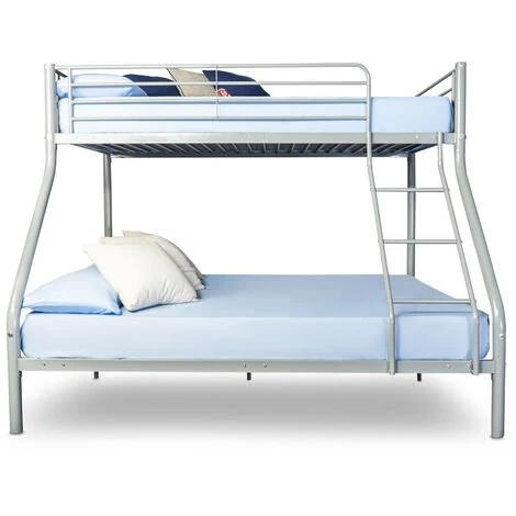 SALDOSYSTOCKS Lit Double Superposé Métallique Pour 3 Personnes De Couleur Blanche 4 SALDOSYSTOCKS Lit Double Superposé Métallique Pour 3 Personnes De Couleur Blanche – Image 4