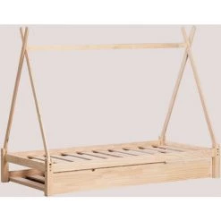Lit En Bois Pour Matelas De 90 Cm Joan Kids SKLUM Bois De Pin - Lit Gigogne