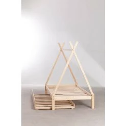 Lit En Bois Pour Matelas De 90 Cm Joan Kids SKLUM Bois De Pin - Lit Gigogne 9 Lit En Bois Pour Matelas De 90 Cm Joan Kids SKLUM Bois De Pin - Lit Gigogne -Lit enfant Soldes Boutique 57500696 5