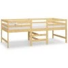 INLIFE Lit Mi-haut Bois De Pin Massif 90x200 Cm