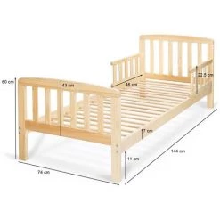 VIKING CHOICE Lit Girafe - Moderne - Sommier - Bois - 140x70cm - Bois - Bois -Lit enfant Soldes Boutique 58583564 3