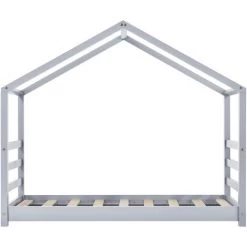 NOVA Lit Pour Les Enfants En Forme De Maison 70x140 Cm Structure En Bois Diverses Couleurs Couleur : GRIS -Lit enfant Soldes Boutique 58597435 4